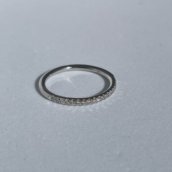 Diamond band 14k White Gold - Picture 3 of 6